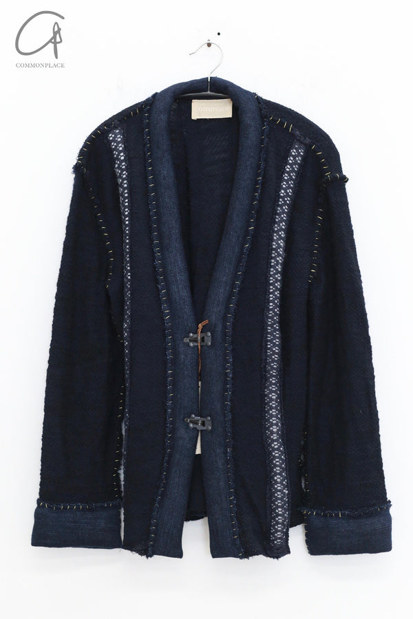 COMMUNS 24 Autumn and Winter Knit Top Jacket CMS-CS/24FW-C141A-Navy CS/24FW-C141A